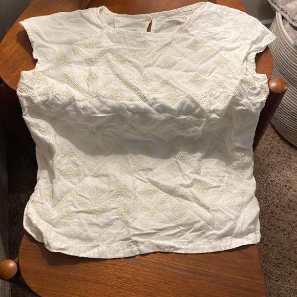 Madewell linen cap sleeve top - S - Picture 2 of 5